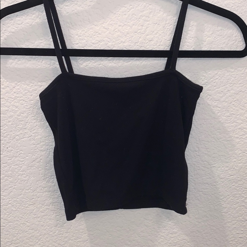 Black Brandy Melville Ribbed Crop Top